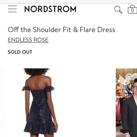 Endless Rose Navy Sequin Dress - Picture 3 of 3